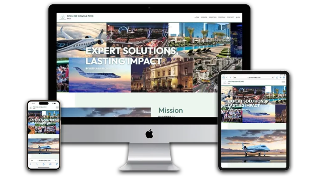 名刺代わりの人材教育会社ホームページ制作事例-名刺HP